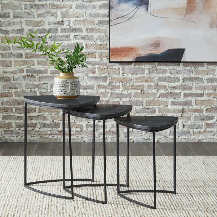 Olinmere - Black - Accent Table (Set of 3)