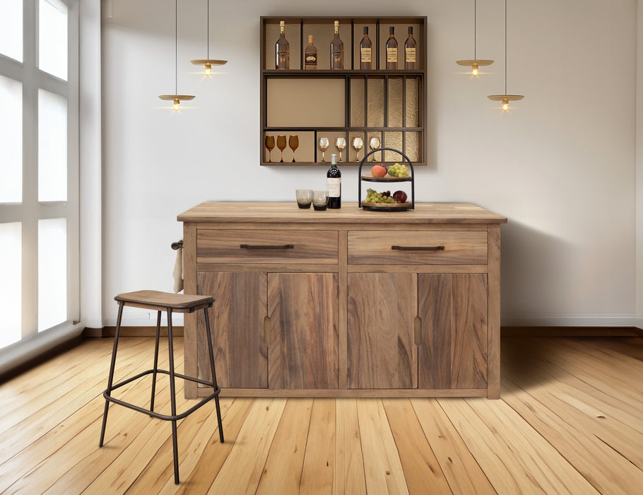 Natural Parota - Kitchen Island - Brown Cappuccino