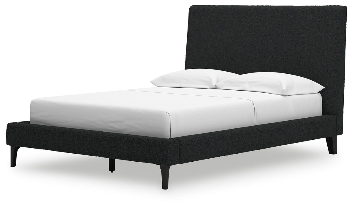 Cadmori - Upholstered Bed With Roll Slats