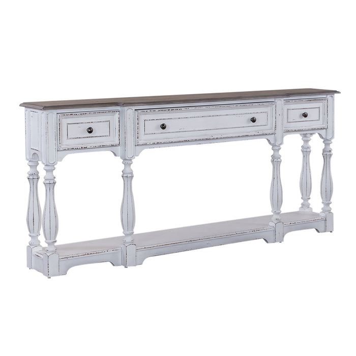 Magnolia Manor - 3 Drawer Hall Console Table - White