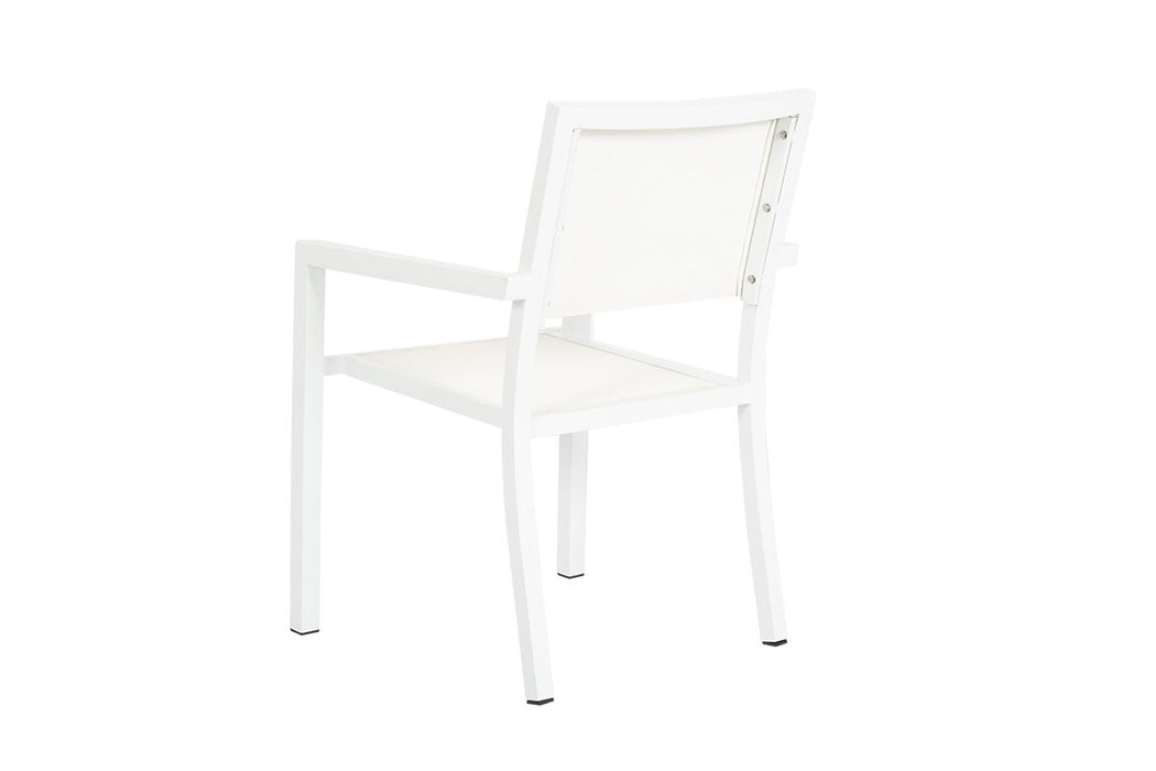 Naples - Stackable Sling Dining Chair - White