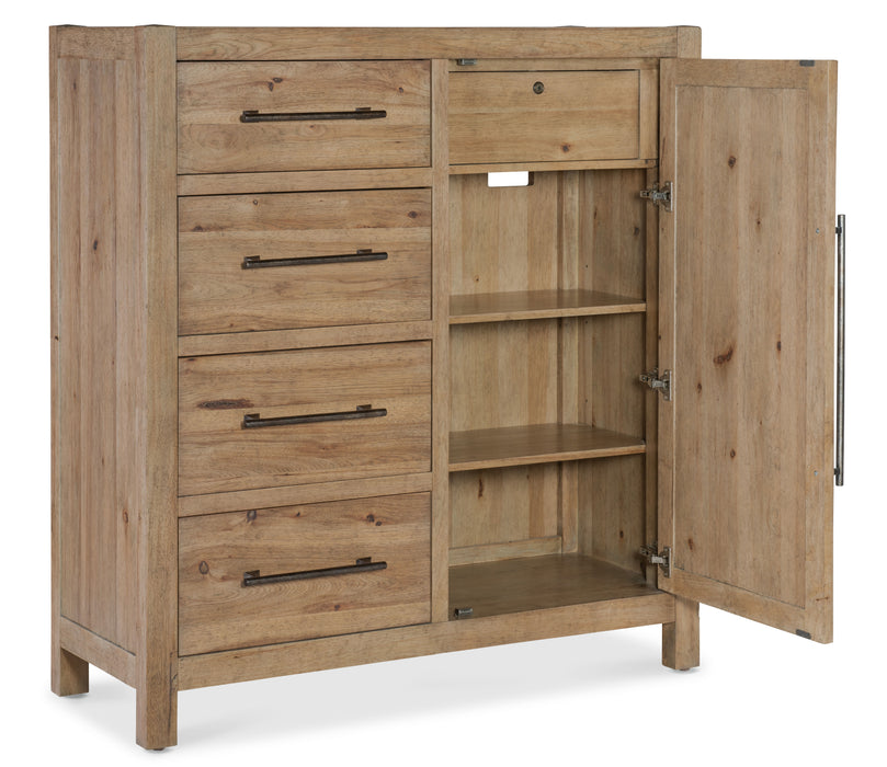 Vineyard Row - Four-Drawer Door Chest - Light Brown