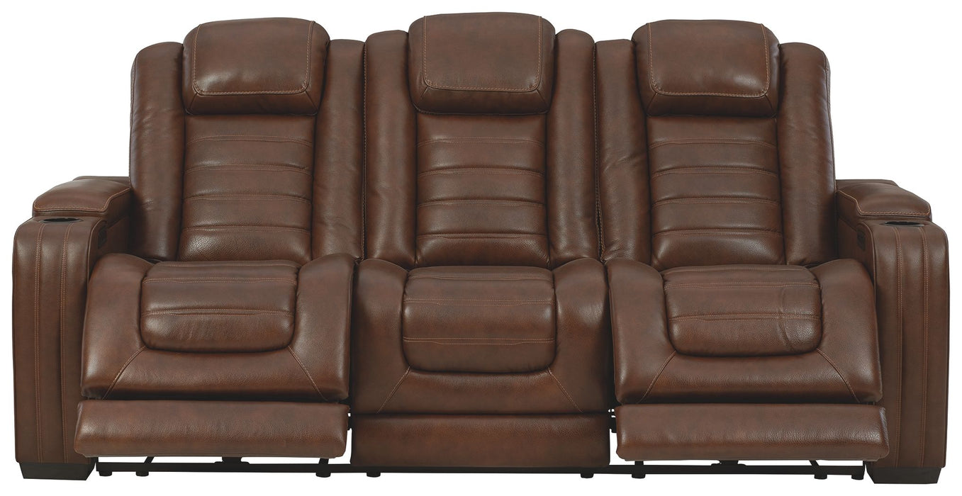 Backtrack - Chocolate - Pwr Rec Sofa With Adj Headrest