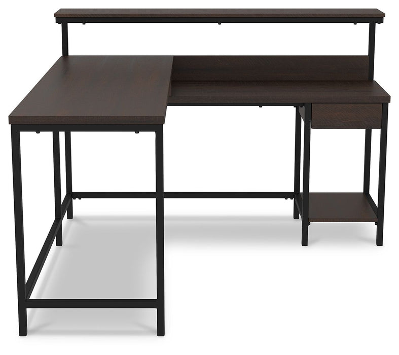 Camiburg - Warm Brown - L-desk With Storage