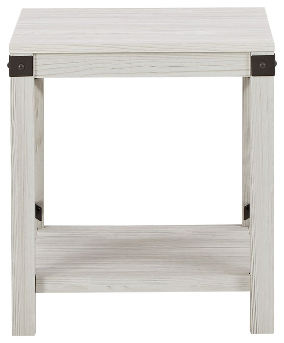 Bayflynn - Whitewash - Square End Table