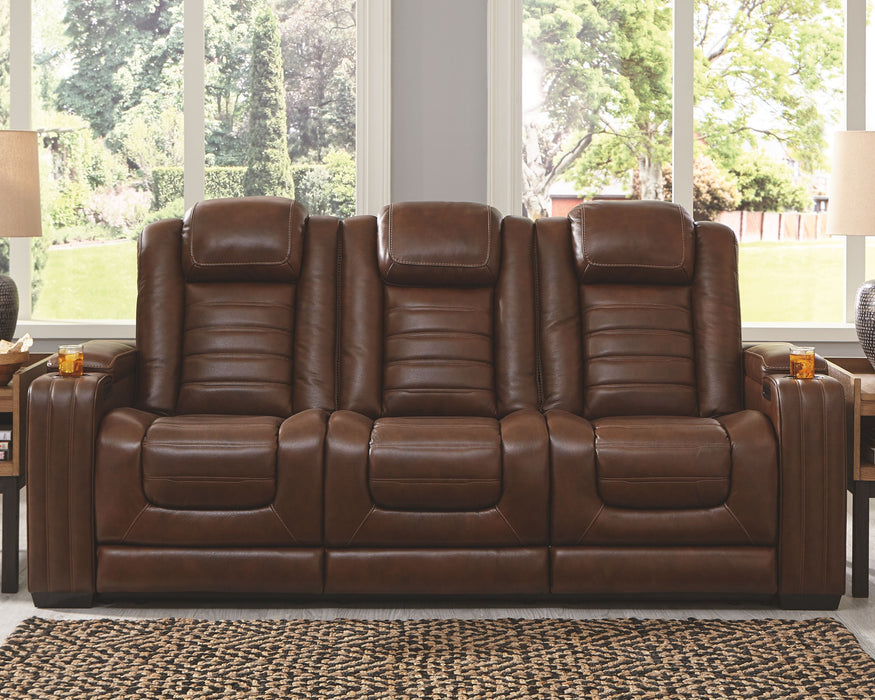 Backtrack - Chocolate - Pwr Rec Sofa With Adj Headrest