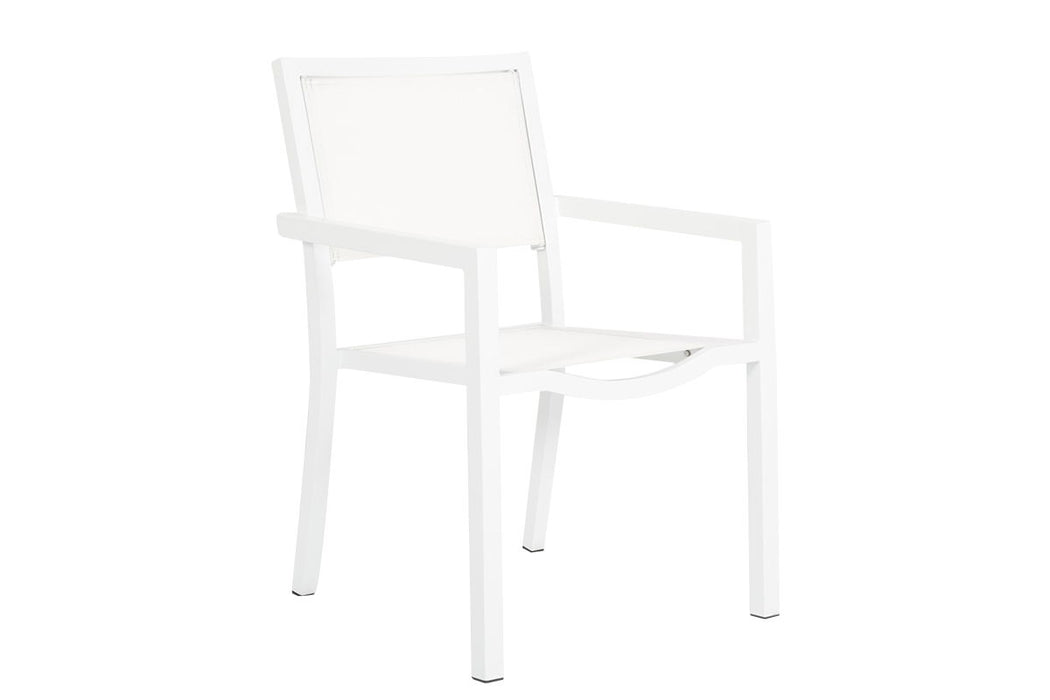 Naples - Stackable Sling Dining Chair - White