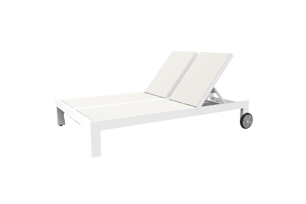 Newport - Adjustable Double Sling Chaise - White