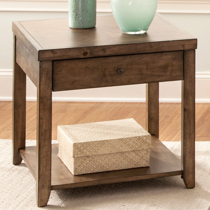 Mitchell - End Table - Dark Brown