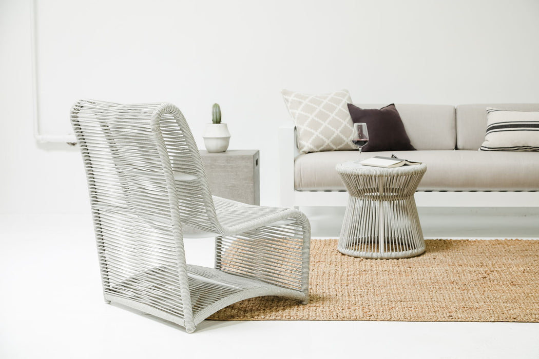 Miami - End Table With Honed Carrara Marble Top - Frost