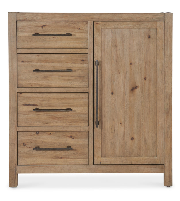 Vineyard Row - Four-Drawer Door Chest - Light Brown