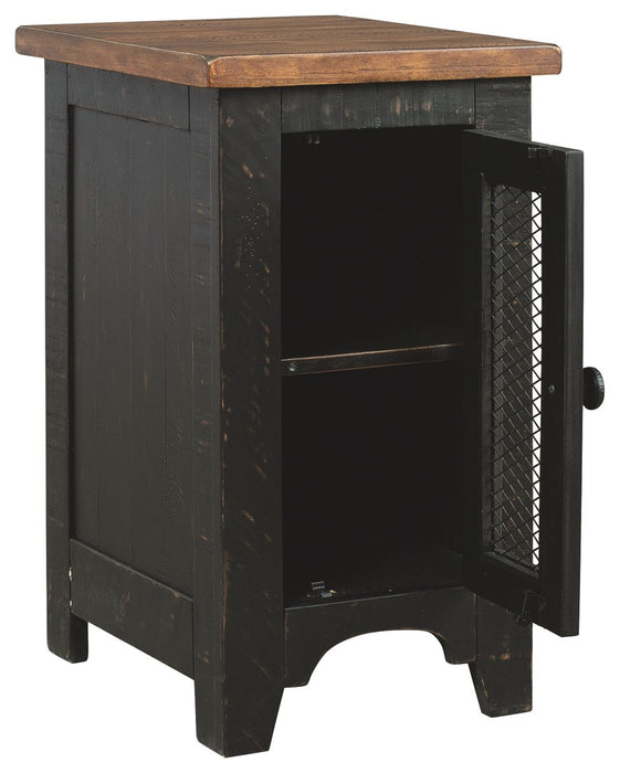 Valebeck - Black / Brown - Chair Side End Table