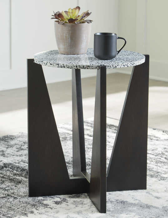 Tellrich - Black / White - Accent Table