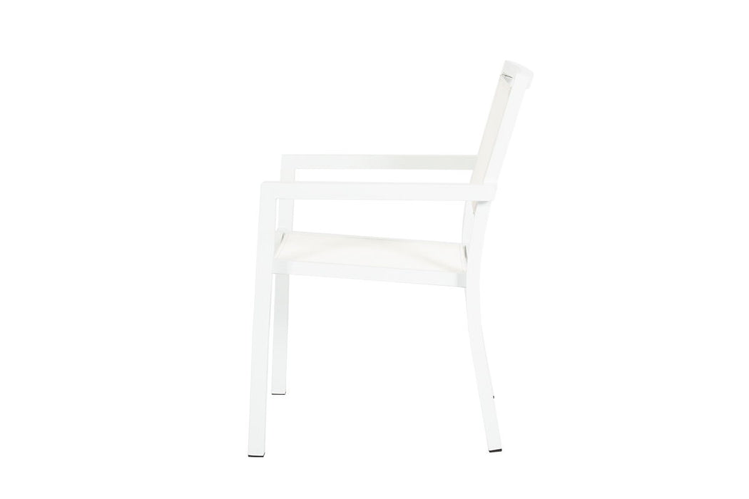 Naples - Stackable Sling Dining Chair - White