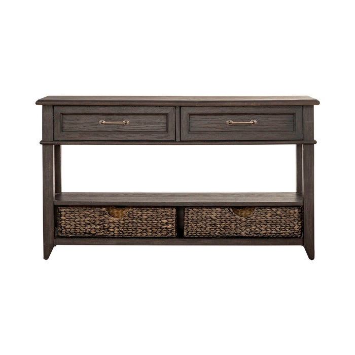 Mill Creek - 2 Drawer Sofa Table - Dark Brown