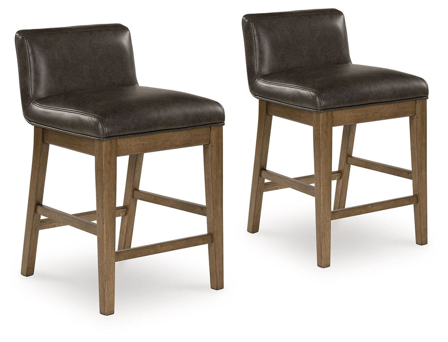 Cabalynn - Two-tone Brown - Upholstered Barstool (Set of 2)