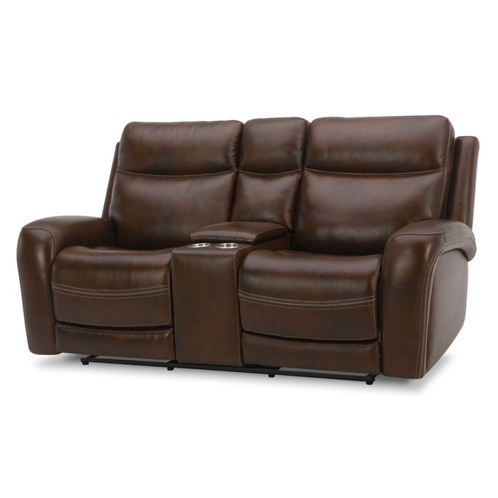 Blair - Loveseat With Console P2 & ZG - Cognac