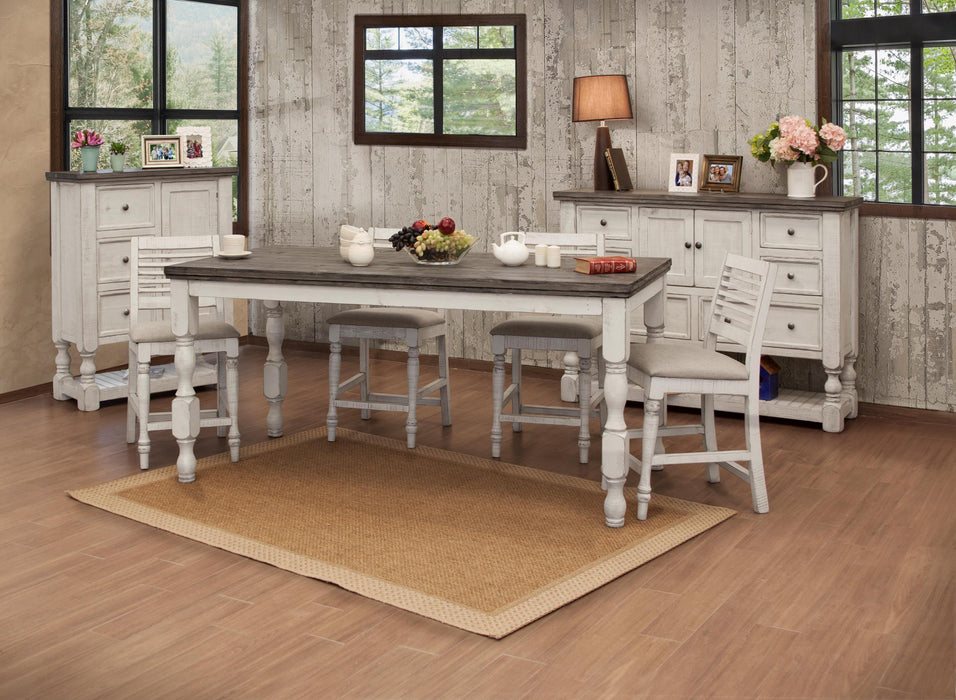 Stone - Barstool With Turned Legs  - Beige