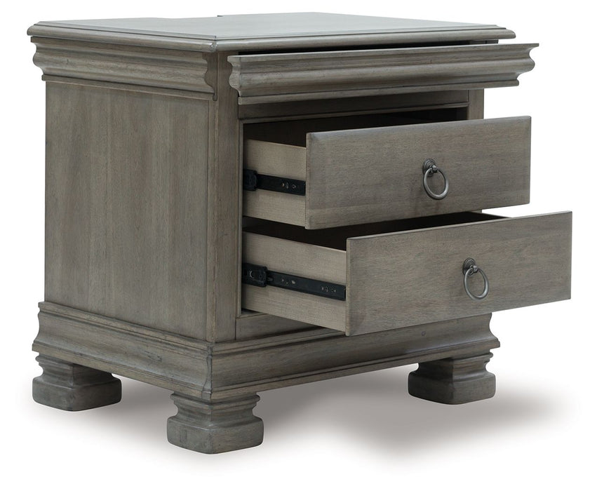 Lexorne - Gray - Three Drawer Night Stand