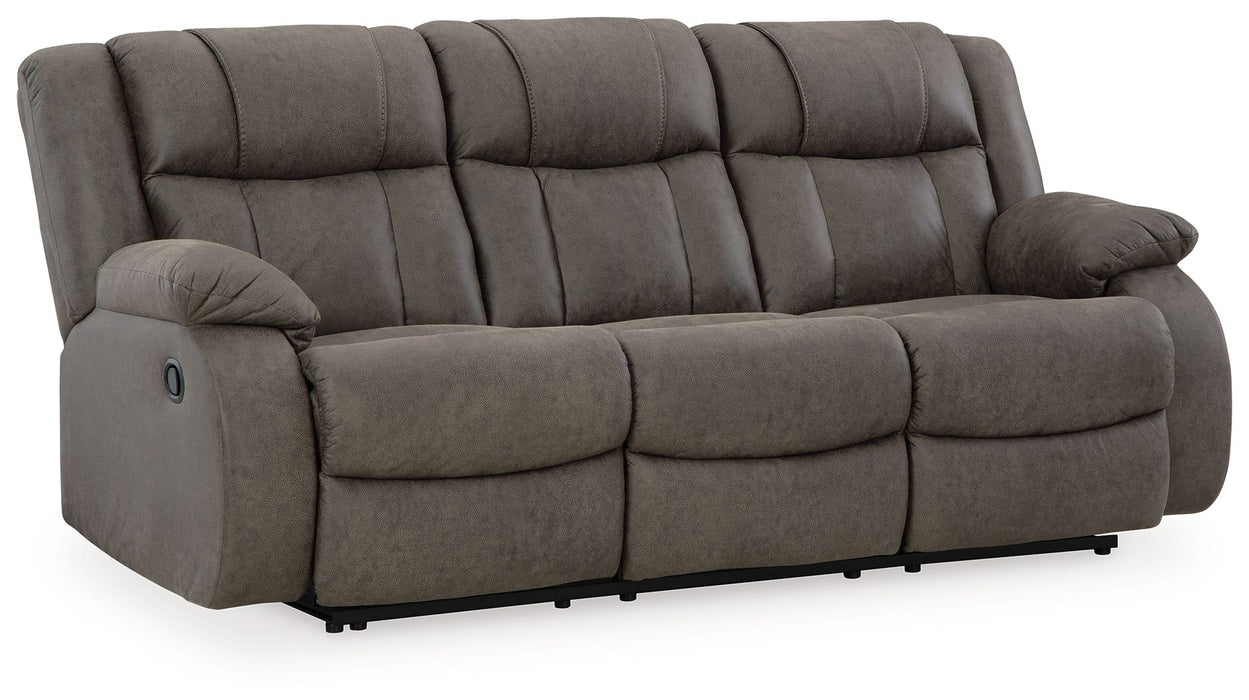 First Base - Gunmetal - Reclining Sofa