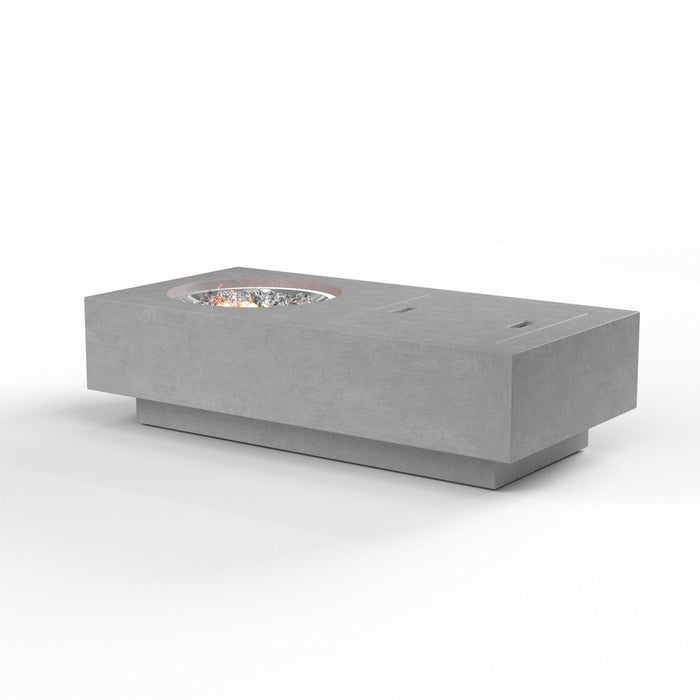 Bazaar - Gravelstone Rectangular Fire Table With Self Contained Tank - Gravelstone