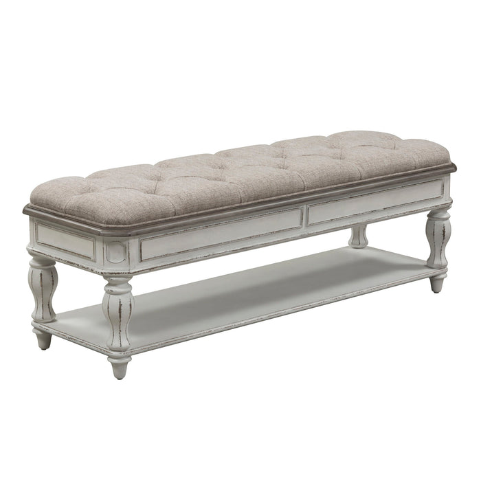 Magnolia Manor - Bed Bench - White