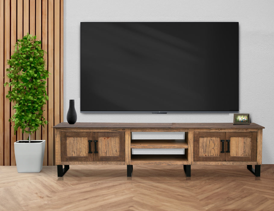 Olivo - 93" TV Stand - Natural Brown