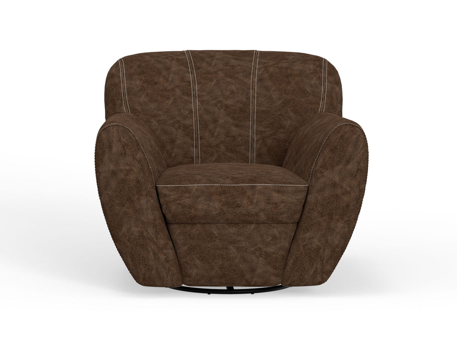 Tamesis - Swivel Accent Chair Armchair - Chocolate Brown