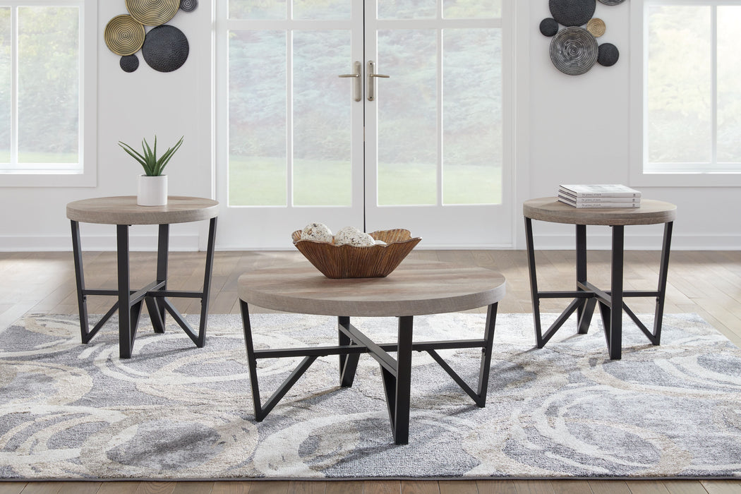 Deanlee - Grayish Brown / Black - Occasional Table Set (Set of 3)