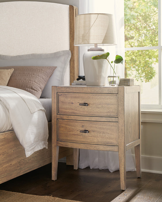 Vineyard Row - Two Drawer Nightstand - Light Brown