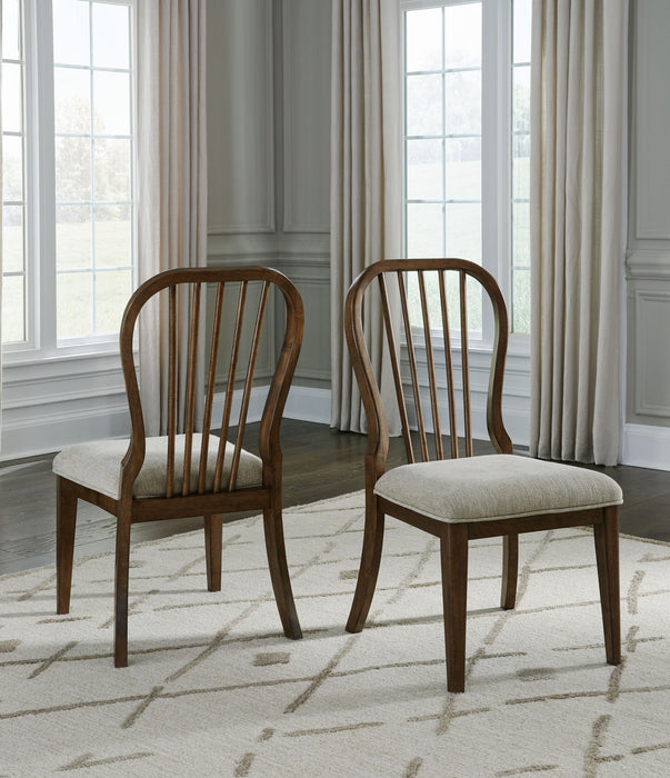 Sturlayne - Brown - Dining Upholstered Side Chair (Set of 2) - Spindleback