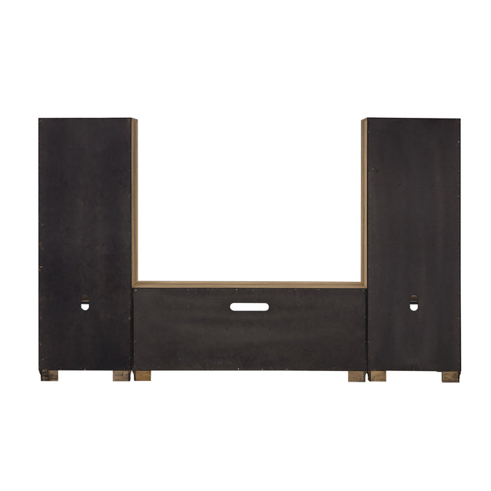 Sun Valley - Entertainment Center With Piers - Light Brown