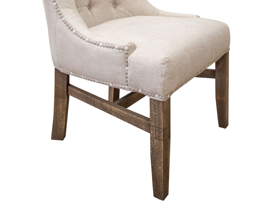 Aruba - Tufted Back Chair With Nailhead Trim  - Beige