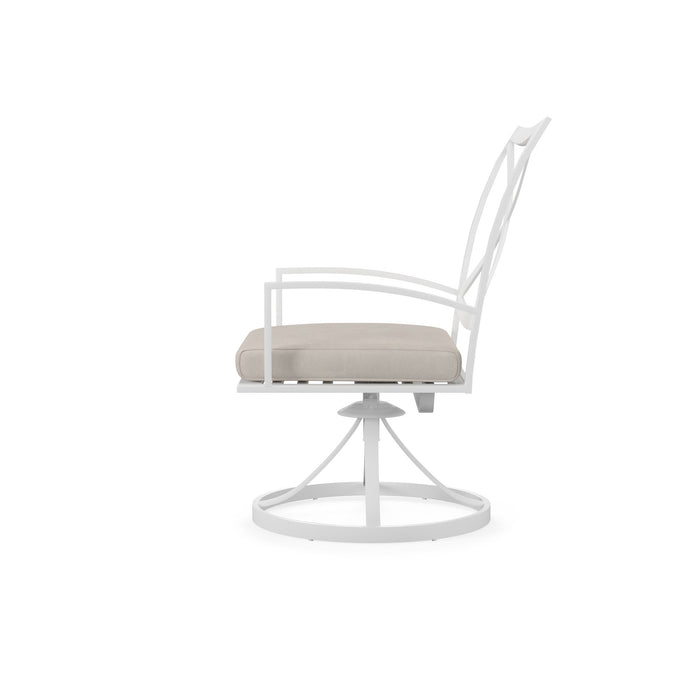 Bristol - Swivel Dining Chair - White & Beige