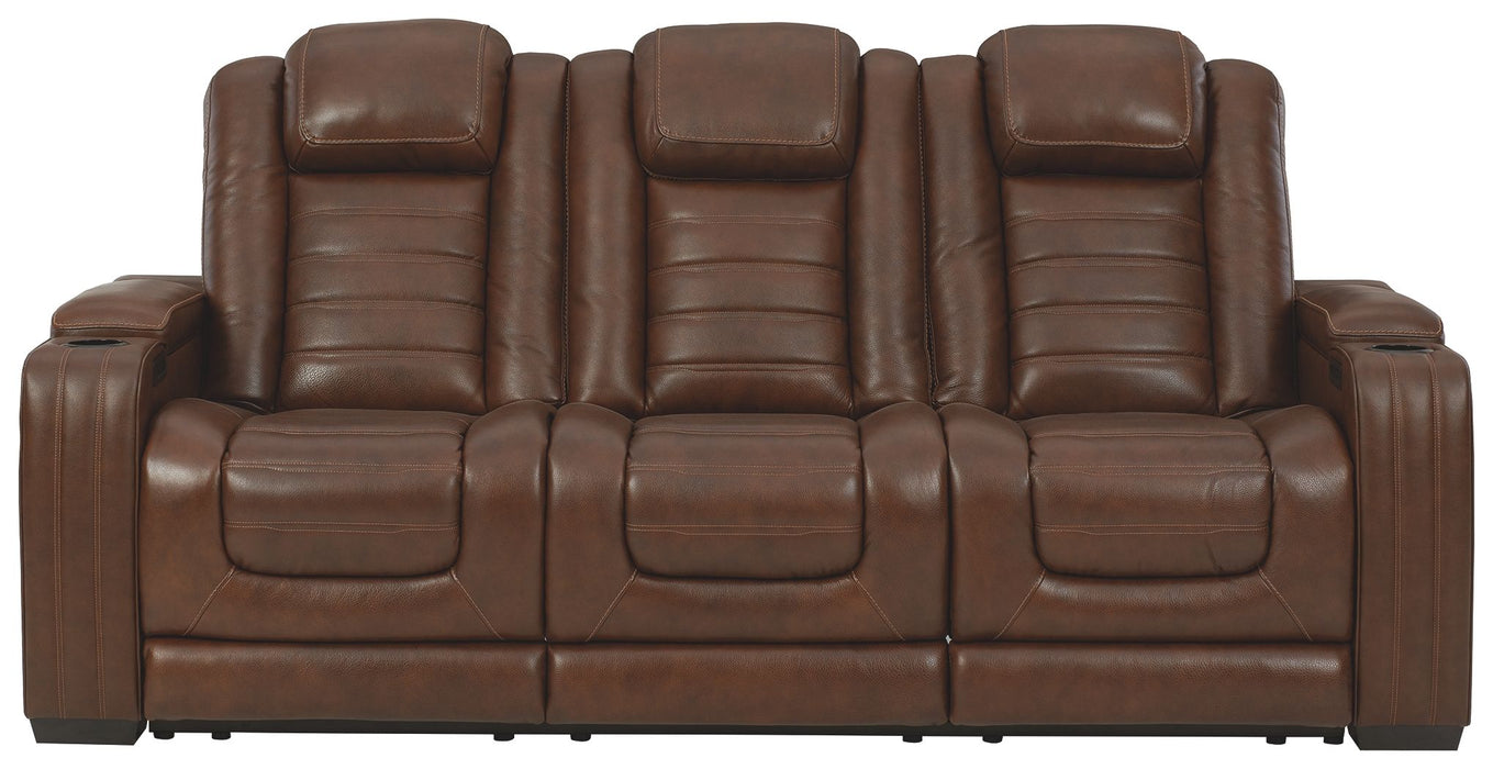 Backtrack - Chocolate - PWR REC Sofa with ADJ Headrest