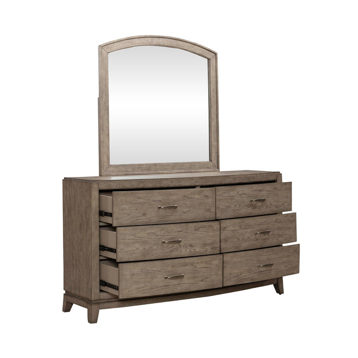 Avalon - Dresser & Mirror - Burnished Beige