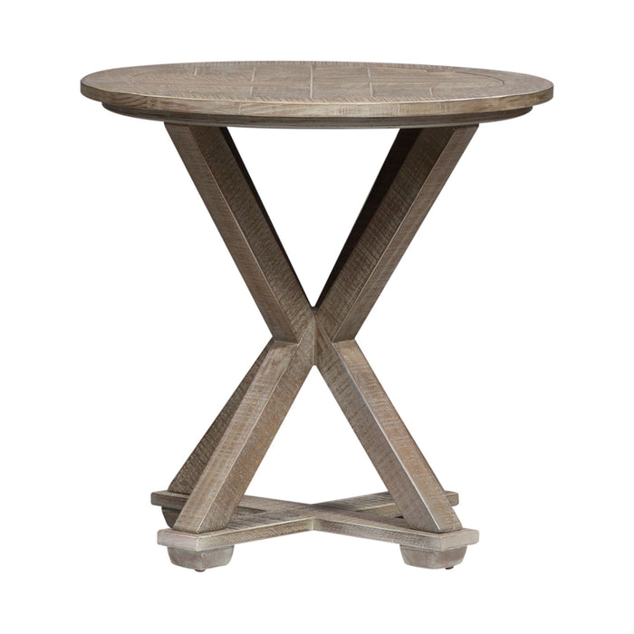 Parkland Falls - Round End Table - Light Brown