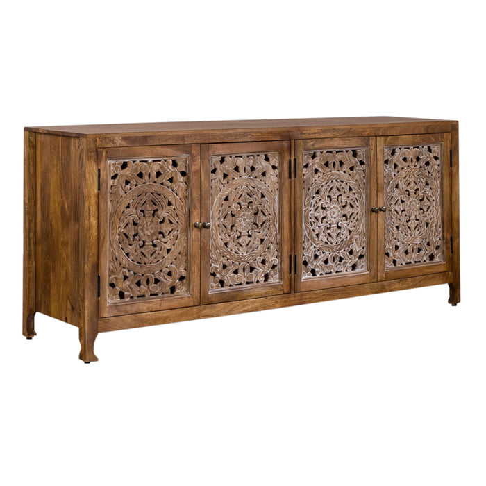 Marisol - 4 Door Accent TV Stand - Light Brown