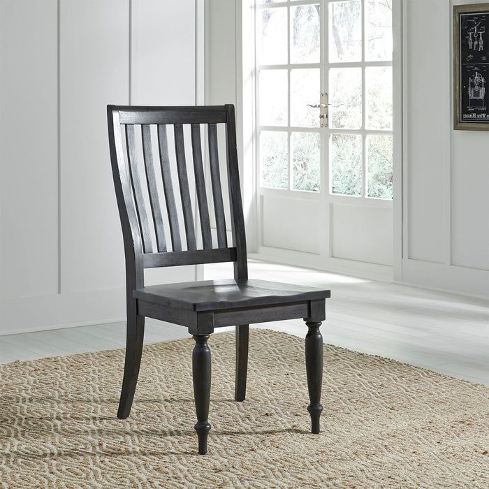 Harvest Home - Slat Back Side Chair - Black