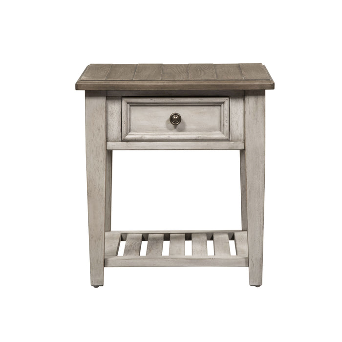 Heartland - Drawer End Table - White