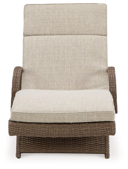 Beachcroft - Beige - Chaise Lounge With Cushion