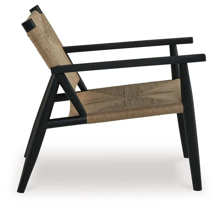 Halfmore - Black / Natural - Accent Chair Capital Discount Furniture Home Furniture, Furniture Store