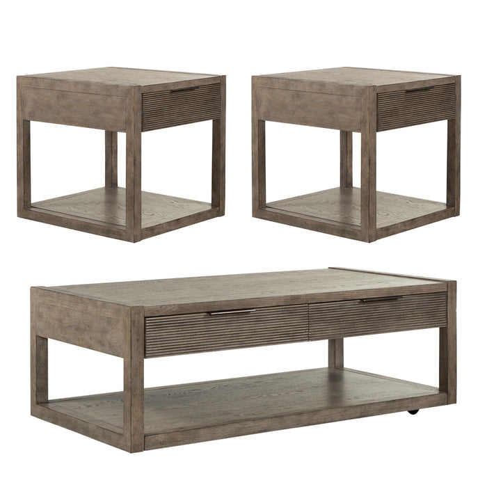 Bartlett Field - 3 Piece Set (1 Cocktail 2 End Tables) - Gray Capital Discount Furniture Home Furniture, Furniture Store