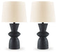 Scarbot - Distressed Black - Paper Table Lamp (Set of 2) Capital Discount Furniture Home Furniture, Furniture Store