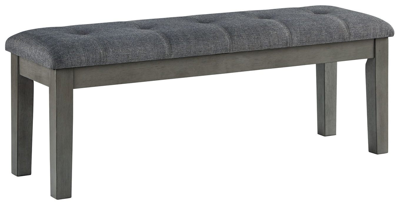 Hallanden - Black / Gray - Large Uph Dining Room Bench Capital Discount Furniture Home Furniture, Furniture Store