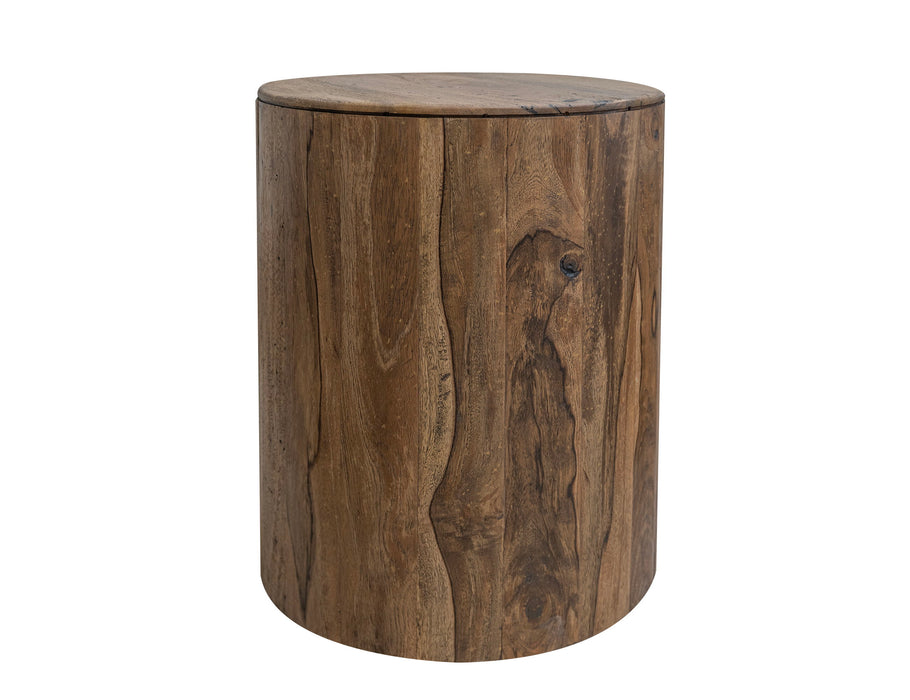 Balam - Chairside Table - Almond / Barrel Brown