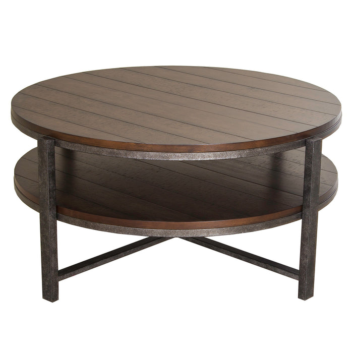 Breckinridge - Round Cocktail Table - Dark Brown Capital Discount Furniture Home Furniture, Furniture Store