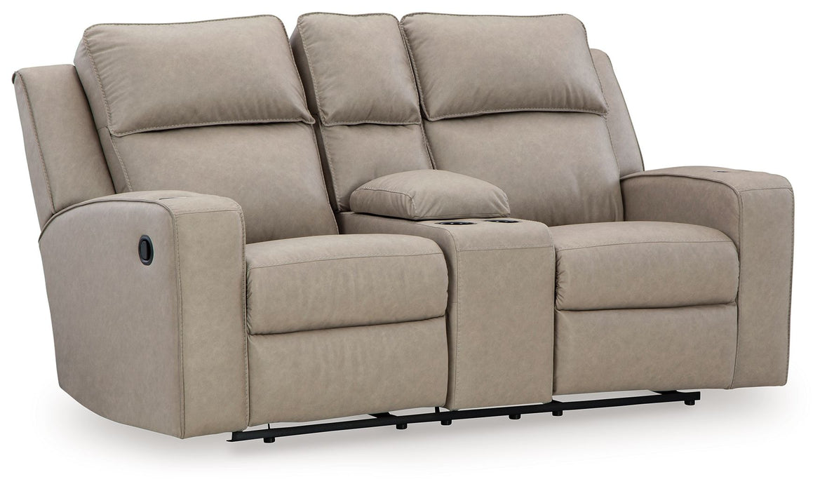 Lavenhorne - Pebble - Dbl Rec Loveseat W/Console Capital Discount Furniture Home Furniture, Furniture Store