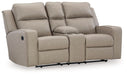 Lavenhorne - Pebble - Dbl Rec Loveseat W/Console Capital Discount Furniture Home Furniture, Furniture Store