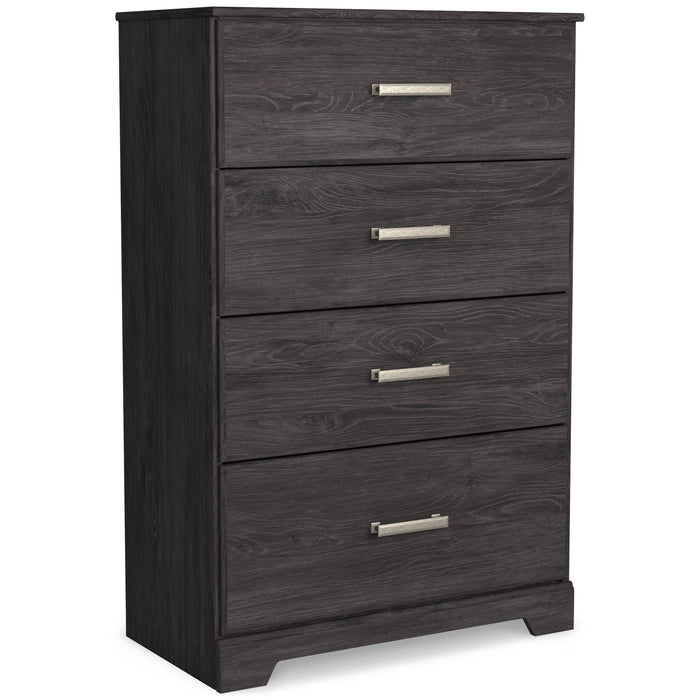 Belachime - Black - Four Drawer Chest Capital Discount Furniture Home Furniture, Furniture Store